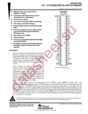 SN74ACT7804-25DL datasheet  